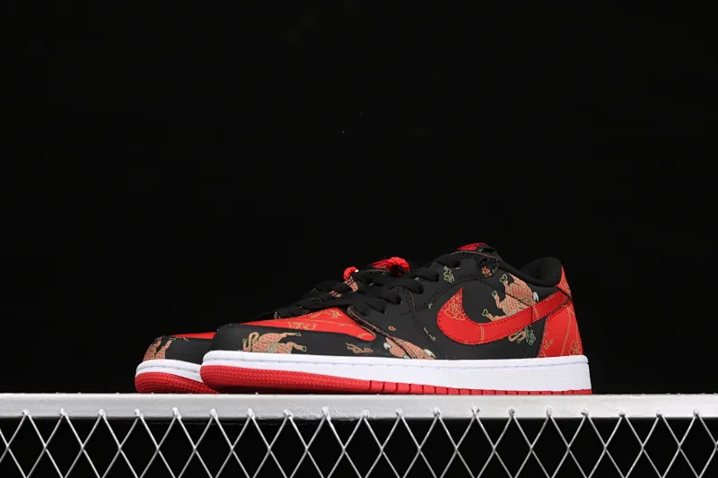 All categories Air Jordan Jordan series basketball shoes Air Jordan 1 Low Air Jordan 1 Low AJ1 Joe 1 Chinese red silk low-top cultural and leisure sports sneakers DD2233-001